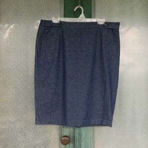 DownEast Slim Denim Skirt